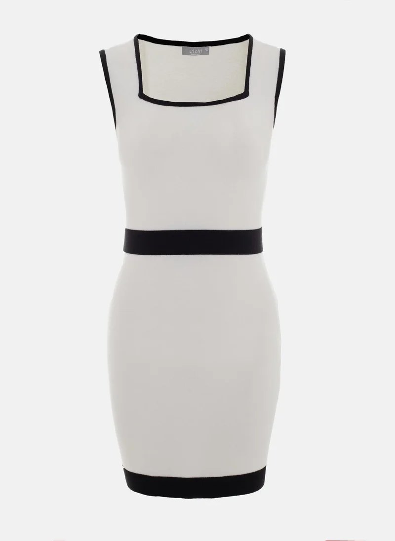 Lichi Trim Knit Dress
