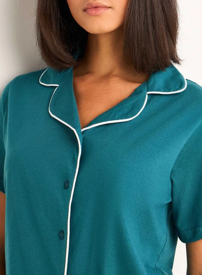 Splash FAV  Pyjama Set Button Down Shirt and Pants for Women | Best Price UAE