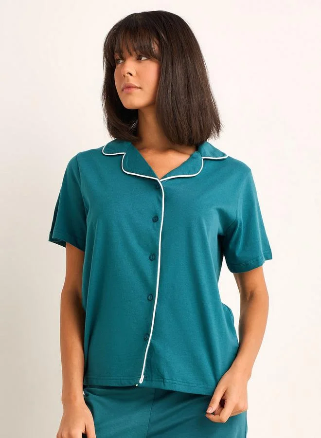 Splash FAV  Pyjama Set Button Down Shirt and Pants for Women | Best Price UAE