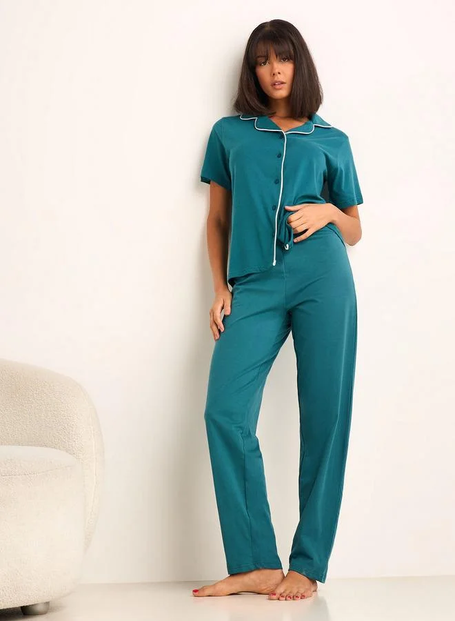 Pyjama Set Button Down Shirt and Pants