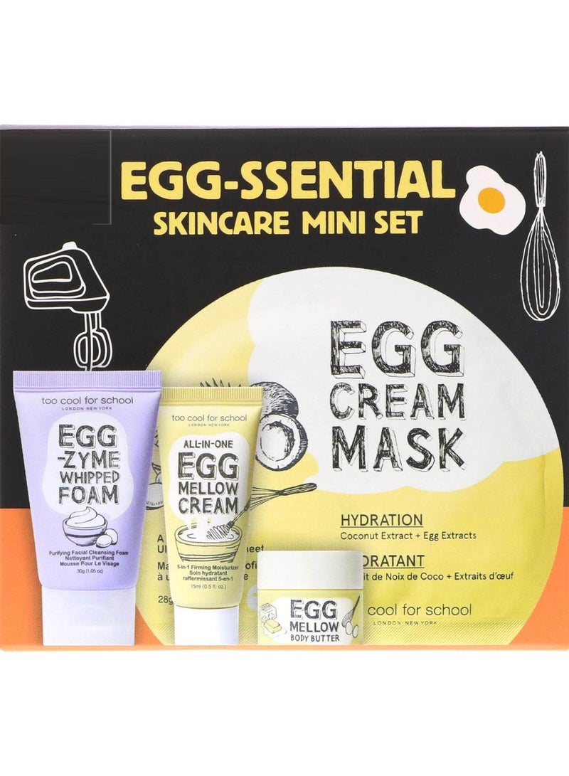 Too Cool for School Eggssential Skincare Mini Set 4 Pieces - Image 2