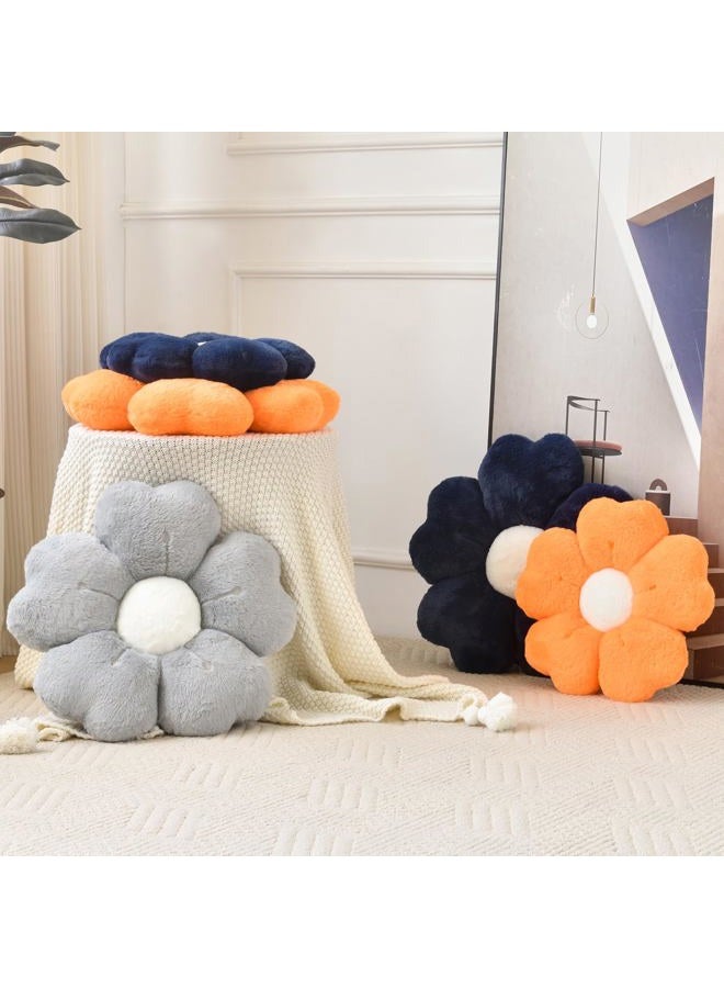 Ddliury Flower Pillow, Flower Shaped Pillow Decorative Throw Pillows for Bed Couch, Cute Daisy Pillow Dorm Decor Floor Seating Cushion (Grey, 15 Inches) - Image 4