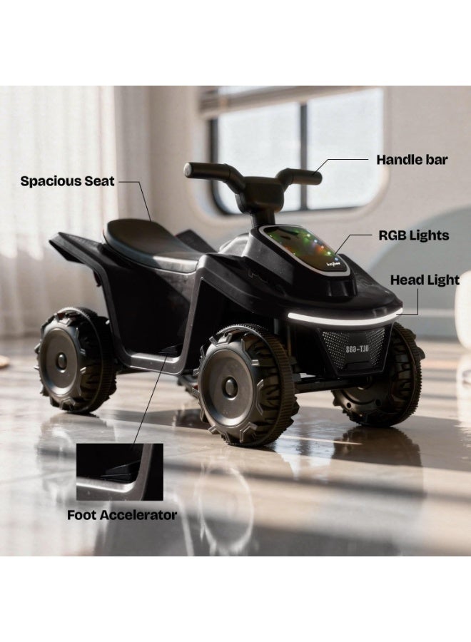 BAYBEE Giddy ATV Battery-Operated Kids Bike | Rechargeable Electric Ride-On with Lights, USB & Music | Big Beach Motorbike for Boys & Girls 2-5 Years - Image 5