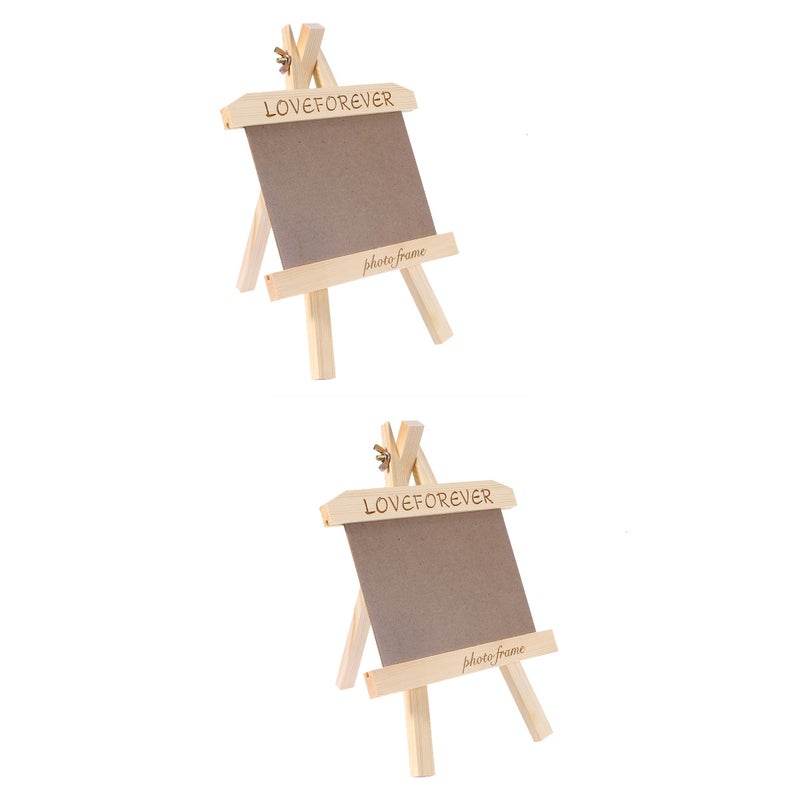 2pcs DIY Single Picture Photo Frame Tabletop Photo Wood Photo Frame with Stand for Home Decor Horizontal Version for 18 x 13CM Picture - Image 1