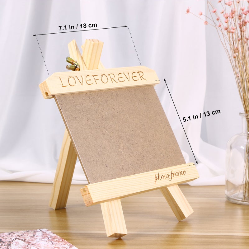 2pcs DIY Single Picture Photo Frame Tabletop Photo Wood Photo Frame with Stand for Home Decor Horizontal Version for 18 x 13CM Picture - Image 5