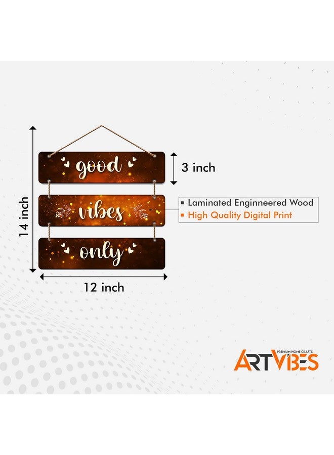 آرتفيب شماعة حائط خشبية من Artvibes Good Vibes Only لديكور المنزل | المكتب | الهدايا | غرفة النوم | غرفة المعيشة | عناصر ديكورية تحمل اقتباسات | شماعات حائط لديكور المنزل | أعمال فنية (Wh_5301N) - Image 5