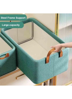 Clothes Storage Box Storage Bins Organizer with Handle Foldable Closet Storage Container Washable Closet Storage Boxes with Carrying Handles for quilts, blankets, bedding,etc - pzsku/ZC64F3F1CE3995DE94C2EZ/45/_/1739776218/81bba0fc-04f9-4710-bf1f-4bee680ae664