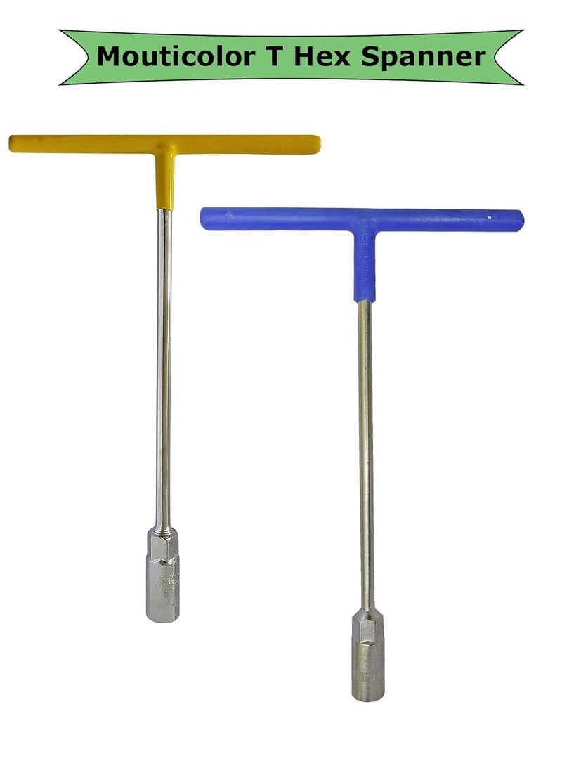 Inditrust مجموعة مفاتيح سداسية T مكونة من 8 قطع لإصلاح السيارات/الدراجات/السيارات (7 مم إلى 14 مم) (عبوة من 8) قد يختلف اللون - Image 3