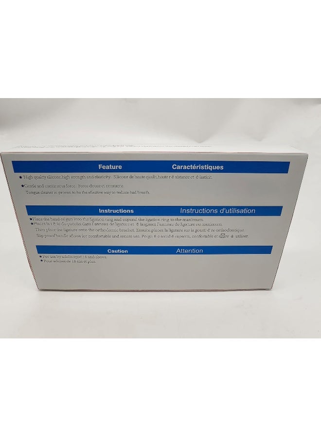 Angzhili Dental Orthodontic Ligature Ties Multi-color 1040pcs and Orthodontic Ligature Gun Gray,Braces Rubber Band Tool - Image 4