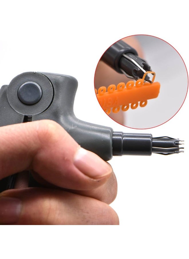 Angzhili Dental Orthodontic Ligature Ties Multi-color 1040pcs and Orthodontic Ligature Gun Gray,Braces Rubber Band Tool - Image 3