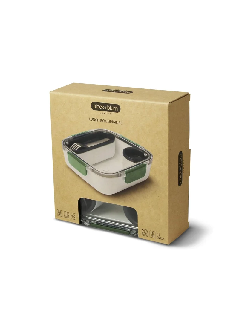 Black and Blum Lunch Box Original Olive Silver/Olive 22.3x15x5.2cm