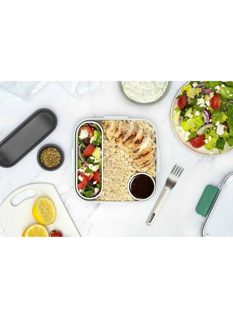 Black and Blum Lunch Box Original Olive Silver/Olive 22.3x15x5.2cm