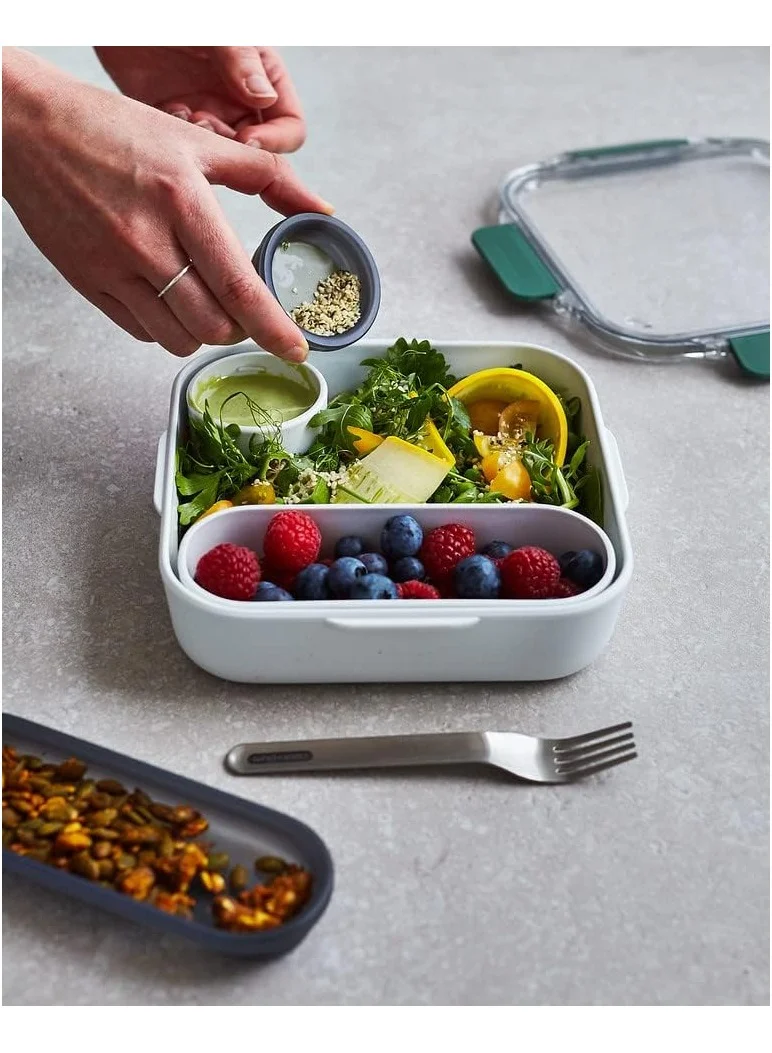 Black and Blum Lunch Box Original Olive Silver/Olive 22.3x15x5.2cm