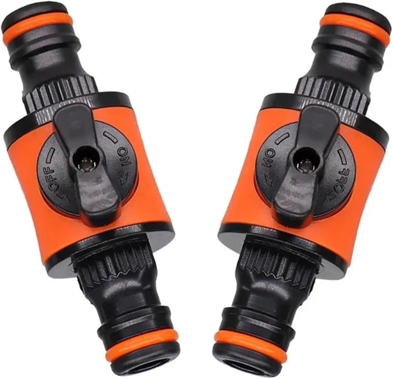 1 Set 16MM Equal Garden Hose Shut Off Valve Quick Connect Adapter for Watering Irrigation Car Wash - Image 2