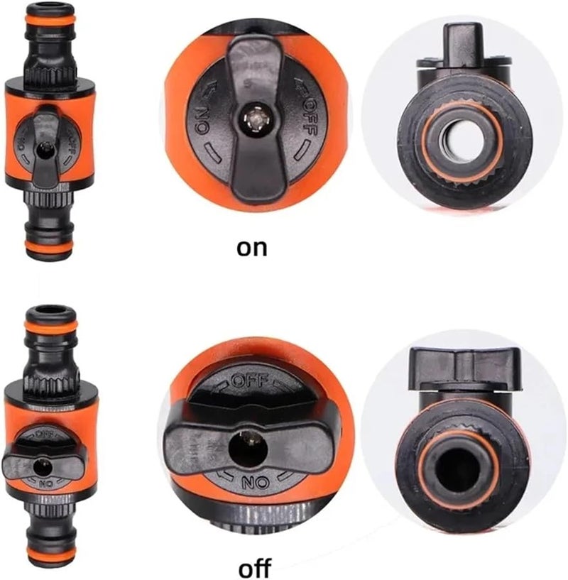 1 Set 16MM Equal Garden Hose Shut Off Valve Quick Connect Adapter for Watering Irrigation Car Wash - Image 4