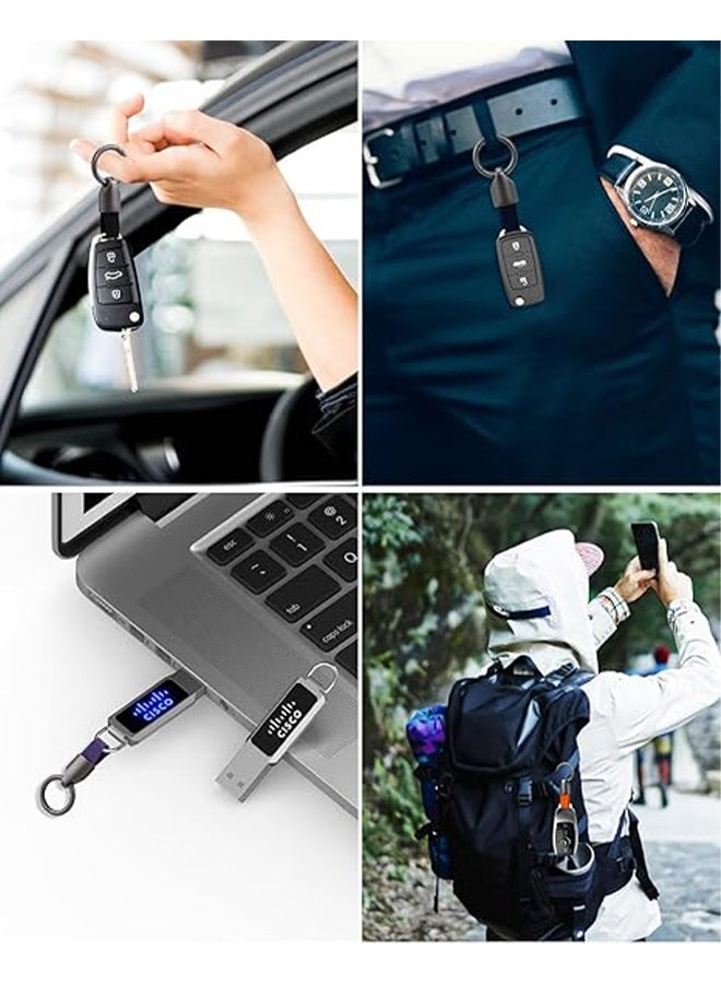 2 pcs Car Key Chain Ring Clip Keychain Ring For Keys Auto Vehicle Key Chain Accessories Universal Detachable Leather Car Keychain Small Key Fob Accessory with O-Ring Keyrings - Image 5