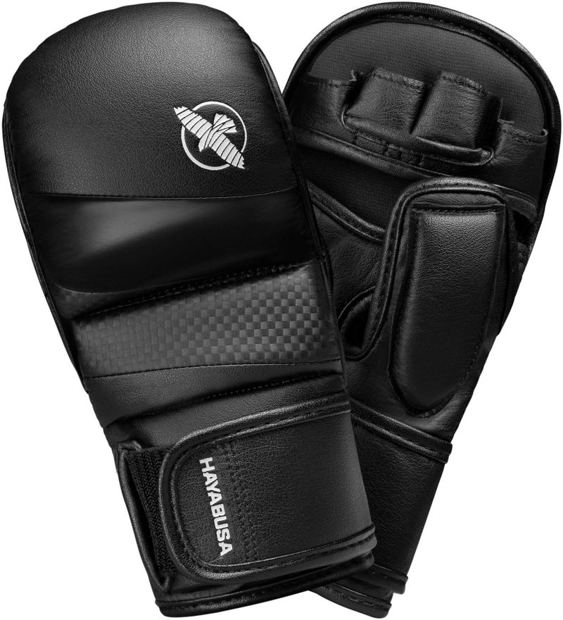 Hayabusa T3 7oz Training Sparring MMA Gloves for Men and Women - Black, Medium - Image 1