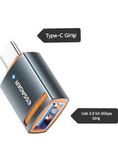 ESSAGER Type-C To USB 3.0 5A 5Gbps Fast Converter Converter Adapter Metal Robust Original LED Light New Generation Latest Technology  - Image 3