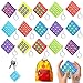 Zomiboo 16 Pcs Tic Tac Toe Game Party Favor Birthday Goodie Bag Easter Basket Stuffers Keychains for Kids 812 Classroom Prize Treasure Chest Carnival Prize Box Exchange Gift for Girl Boy 6 Color - Image 2