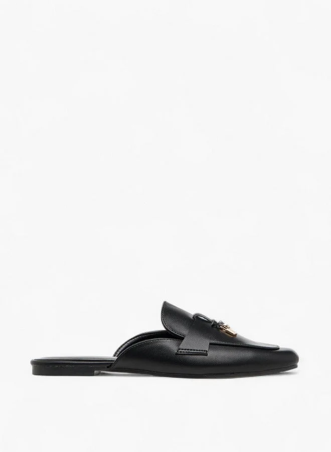 Metal Accent Slip-On Mules