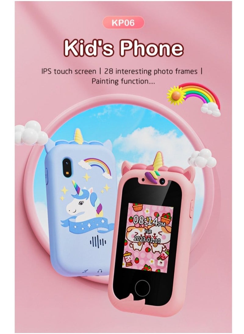 Kids Smart Phone Toys for Girls Ages 3-8 Toddler Play Travel Toys with Dual Camera, Unicorn Educational Learning Games Puzzles MP3 Music Player Birthday Gifts for Kids(Pink) - pzsku/ZC64F9194CD3B906ADCD6Z/45/_/1728726417/5bd9f506-1573-4c15-b95c-3a3a9cdf2873