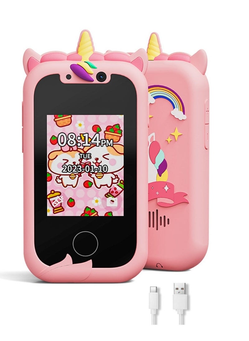 Kids Smart Phone Toys for Girls Ages 3-8 Toddler Play Travel Toys with Dual Camera, Unicorn Educational Learning Games Puzzles MP3 Music Player Birthday Gifts for Kids(Pink) - pzsku/ZC64F9194CD3B906ADCD6Z/45/_/1731476322/e575254d-2aca-43ca-88d0-7347b3881bfc