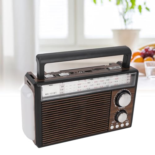 Zunate Retro AM FM Radio Shortwave Portable Vintage Radio with Antenna and BT Chip Battery Operated or AC Power Retro Radio with Big Bluetooth Speaker for Home Kitchen Outdoor US Plug - Image 3