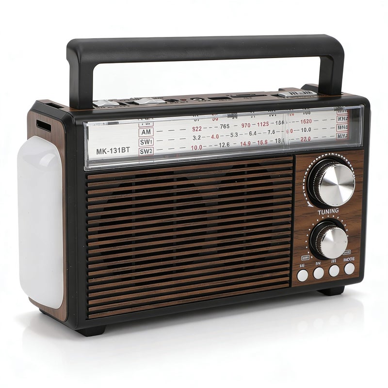 Zunate Retro AM FM Radio Shortwave Portable Vintage Radio with Antenna and BT Chip Battery Operated or AC Power Retro Radio with Big Bluetooth Speaker for Home Kitchen Outdoor US Plug - Image 2