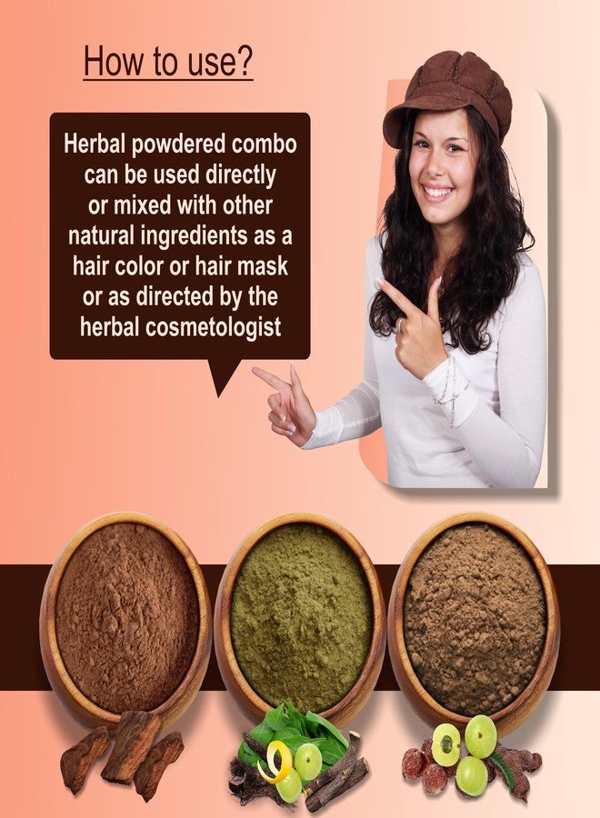 IYUSH Herbal Ayurveda Amla Shikakai Reetha Powder for Hair with Katha Powder and Herbal Henna Powder for Hair Colour - 750gm | Herbal Hair Wash Powder | Hair Volume Powder | Hair Powder | 250gm each - Image 5