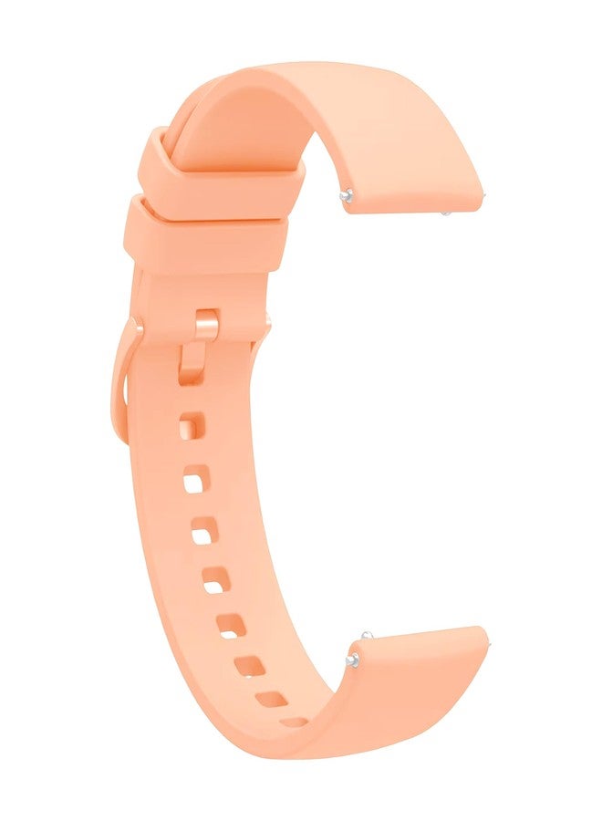 ACM Watch Strap Silicone Belt 20mm compatible with Noise Noisefit Diva 2 (NOT SUITABLE FOR DIVA 1 ONLY FOR DIVA 2 20MM MODEL,CHECK STRAP SIZE OF YOUR DIVA 2) Smartwatch Color Hook Band Creame Pink - Image 2