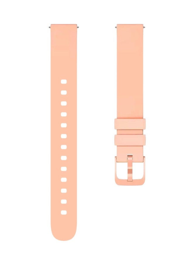 ACM Watch Strap Silicone Belt 20mm compatible with Noise Noisefit Diva 2 (NOT SUITABLE FOR DIVA 1 ONLY FOR DIVA 2 20MM MODEL,CHECK STRAP SIZE OF YOUR DIVA 2) Smartwatch Color Hook Band Creame Pink - Image 3