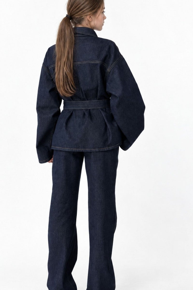 SQUALO 2-Piece Belted Wide Leg Jacket Set - Image 4