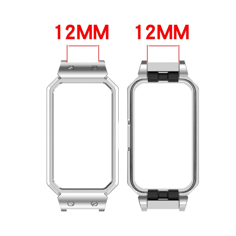 erorex For Huawei Band 10 / 9 / 8 12Mm Metal Frame Watch Protective Case(Gold) - Image 3