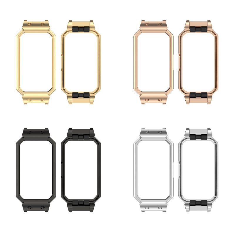 erorex For Huawei Band 10 / 9 / 8 12Mm Metal Frame Watch Protective Case(Gold) - Image 4