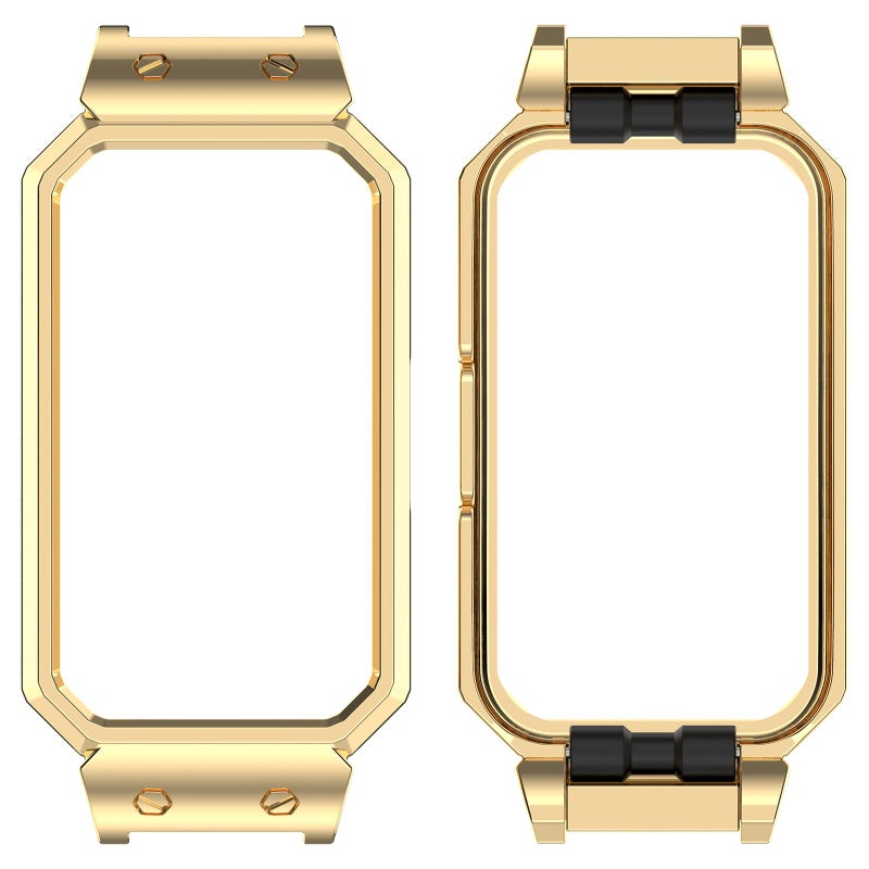 erorex For Huawei Band 10 / 9 / 8 12Mm Metal Frame Watch Protective Case(Gold) - Image 1