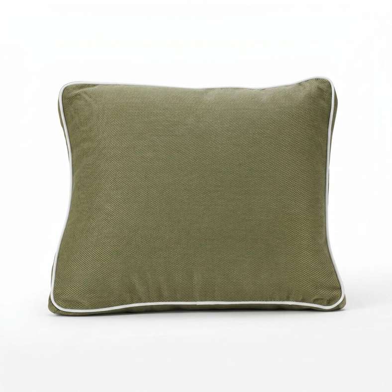 Pan Home Back Cushion with Zipper Closure 240 GSM - 56X50X7 Cm - Olive - 065MIC9900047 - Image 3
