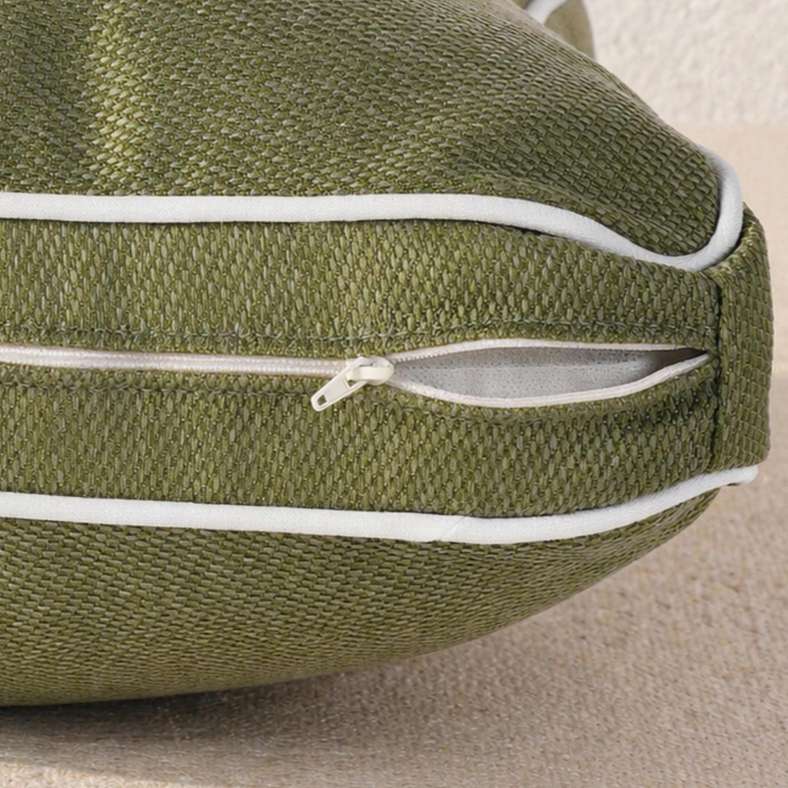 Pan Home Back Cushion with Zipper Closure 240 GSM - 56X50X7 Cm - Olive - 065MIC9900047 - Image 2
