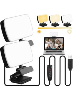 Yahenda 2 Pack Video Conference Lighting Panel Soft Light for Computer with Clip Webcam Light with 3 Modes Laptop Light for Online Meeting Live Streaming Video Call Classroom Selfie  - Image 1