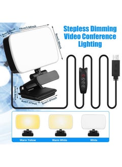 Yahenda 2 Pack Video Conference Lighting Panel Soft Light for Computer with Clip Webcam Light with 3 Modes Laptop Light for Online Meeting Live Streaming Video Call Classroom Selfie  - Image 2