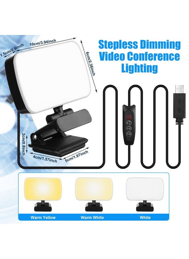 Yahenda - 2 Pack Video Conference Lighting Panel Soft Light for Computer with Clip Webcam Light with 3 Modes Laptop Light for Online Meeting Live Streaming Video Call Classroom Selfie - Image 1
