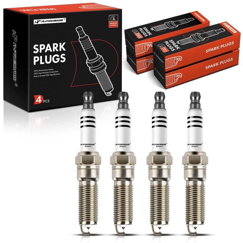 APremium Iridium Platinum Spark Plugs Compatible with Chevrolet Spark 20162020 Volt 20162019 14L 15L Pack of 4