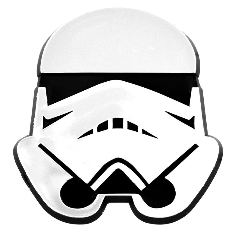 EvolveFISH SW Stormtrooper Helmet Plastic Auto Emblem Silver3 14 x 2 14 - Image 3