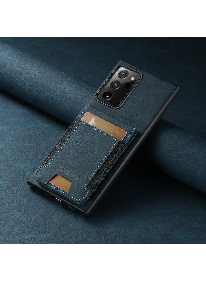 Suteni Case For Samsuny Galaxy Note20 Ultra 5G H03 Litchi Leather Card Bag Stand Back Phone Case - Image 2