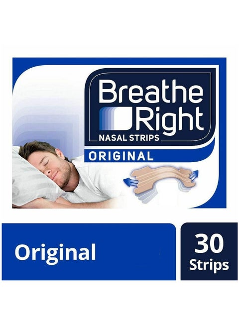 Breathe Right Nasal Strips Original Tan 30 Strips