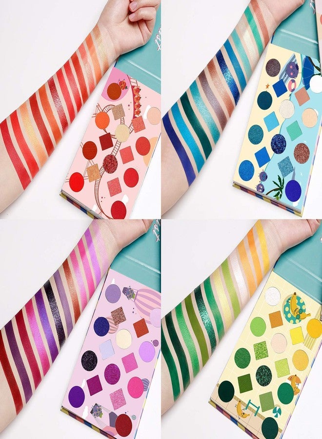 انزيوس باليت ظلال عيون احترافية بـ 64 لونًا، باليت مكياج احترافية عالية الصبغة، باليت ظلال عيون بألوان قوس قزح، باليت ظلال عيون مطفية ولامعة. - Image 3