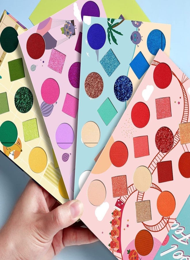 انزيوس باليت ظلال عيون احترافية بـ 64 لونًا، باليت مكياج احترافية عالية الصبغة، باليت ظلال عيون بألوان قوس قزح، باليت ظلال عيون مطفية ولامعة. - Image 2