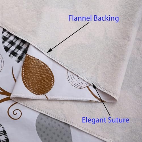 Walrus Heavy Duty Vinyl Tablecloth with Flannel Backing Waterproof Oil-Proof Plastic Table Cloth Stain-Resistant Wipeable Rectangle or Square Table Cover for Indoor and Outdoor (Leaves, 60X102 Inch) - Image 3
