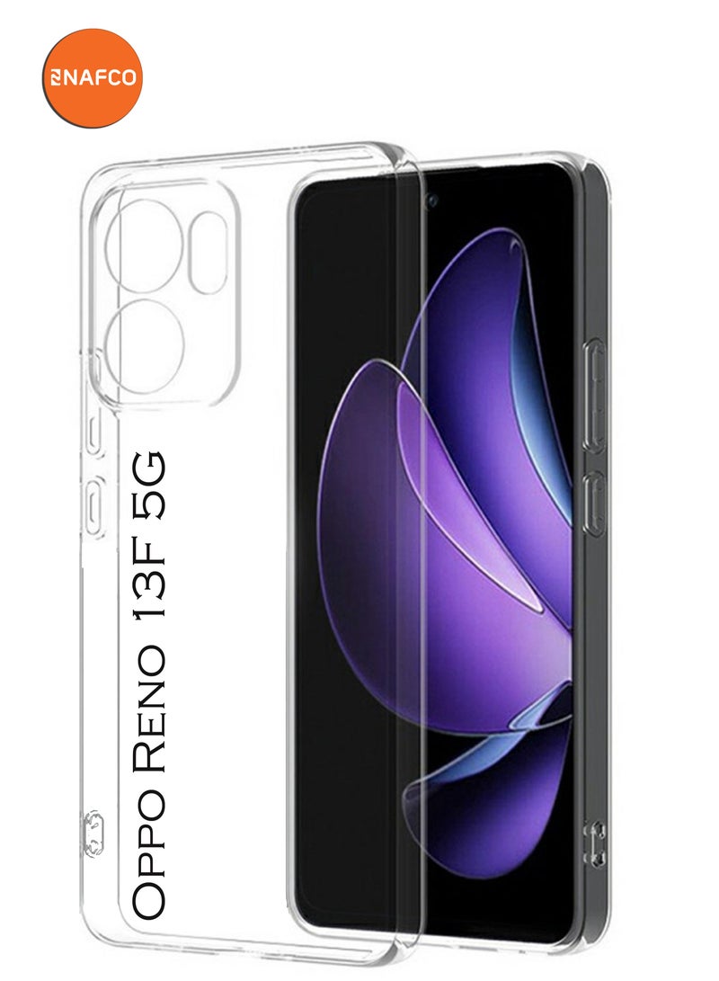 NAFCO For Oppo Reno 13F 5G - Transparent Silicone Drop-Proof Clear Protective Phone Cover - Transparent  - Image 1