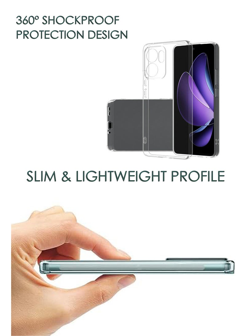 NAFCO For Oppo Reno 13F 5G - Transparent Silicone Drop-Proof Clear Protective Phone Cover - Transparent  - Image 2