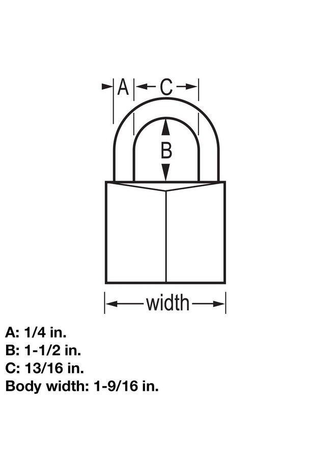 Master Lock Master Lock Black Covered Aluminum Lock, Gym Locker Lock with Key, Outdoor Padlock with Long Shackle for Gates, Fences, Toolboxes, and More,141DLF  - Image 5